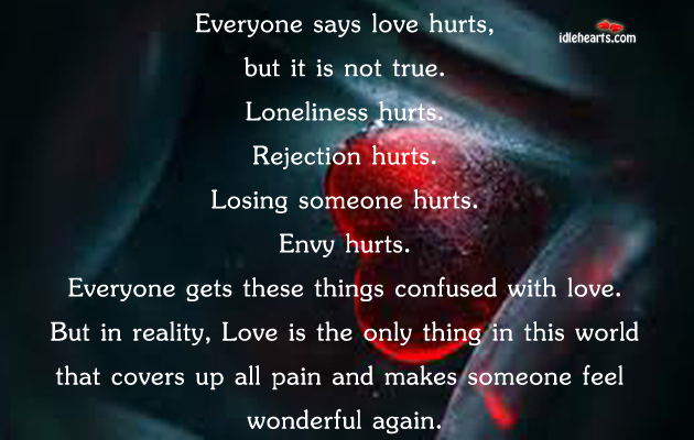 Everyone Says Love Hurts, But It Is Not True…