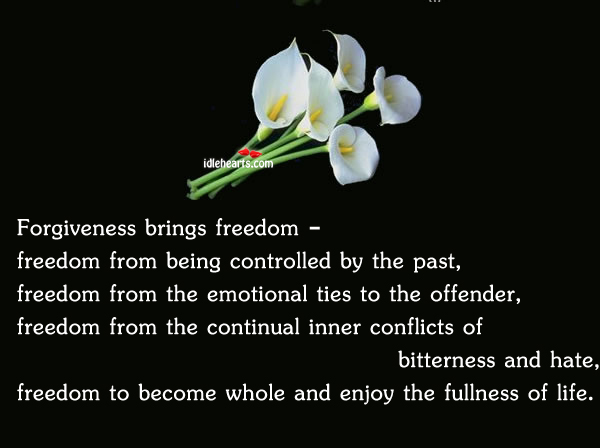 Forgiveness Brings Freedom –