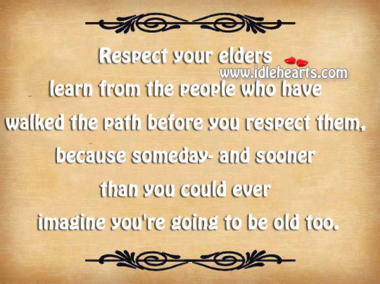 Essay on respecting elders