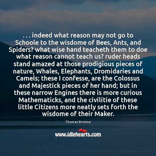 . . . indeed what reason may not go to Schoole to the wisdome of Wise Quotes Image