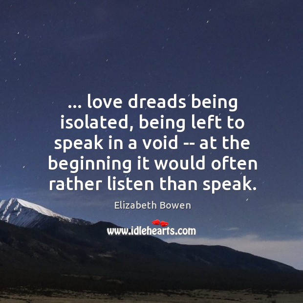 … love dreads being isolated, being left to speak in a void — Image