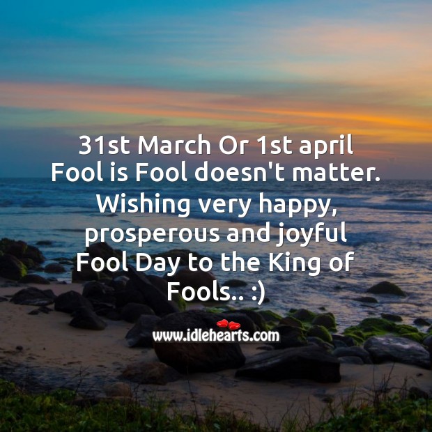 31st march or 1st April Fool’s Day Messages Image