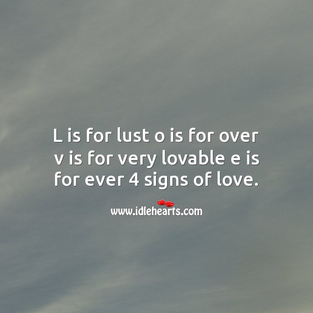 4 signs of love Image
