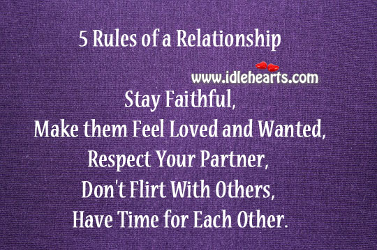 5 rules of a relationship Faithful Quotes Image