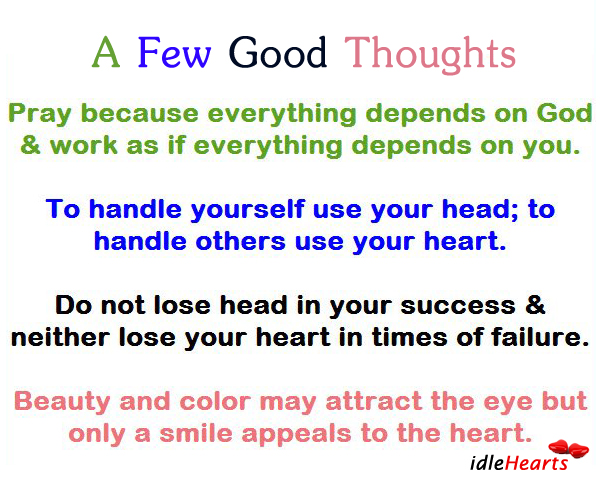 A few good thoughts Image