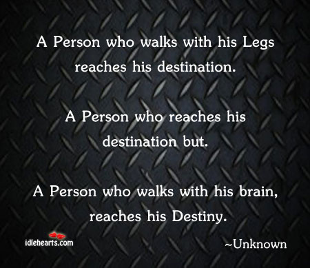 A person who walks with his legs reaches Image
