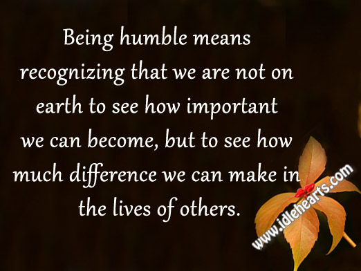 How much difference we can make in the lives of others. Image