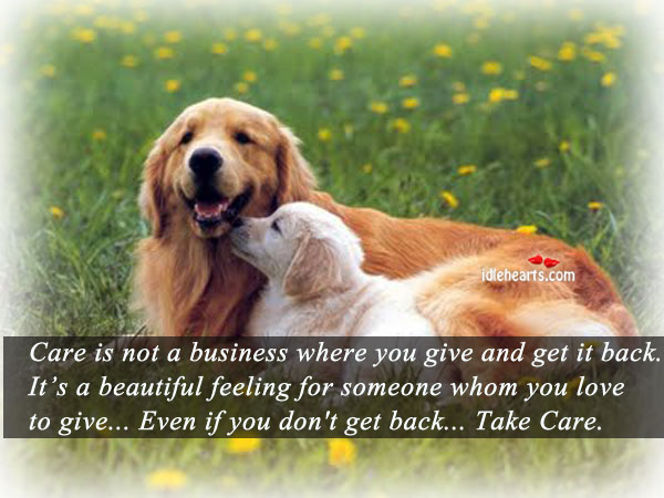 Care is not a business Business Quotes Image
