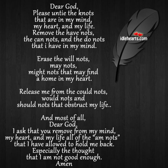 The knots prayer Heart Quotes Image
