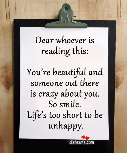 Someone out there is crazy about you and loves you. Image