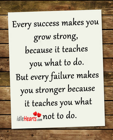 Every success makes you grow strong, because Image