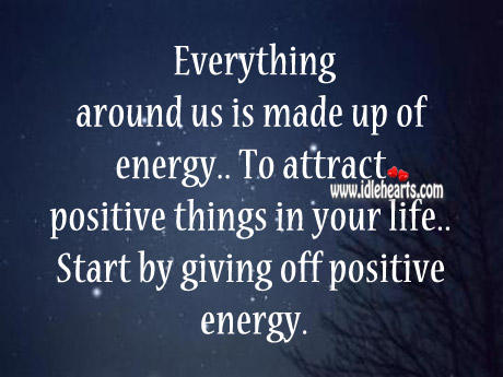 Everything around us is made up of energy Image