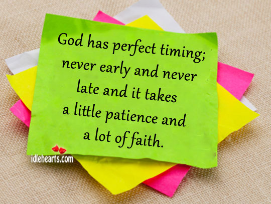 It takes a little patience and a lot of faith. Image