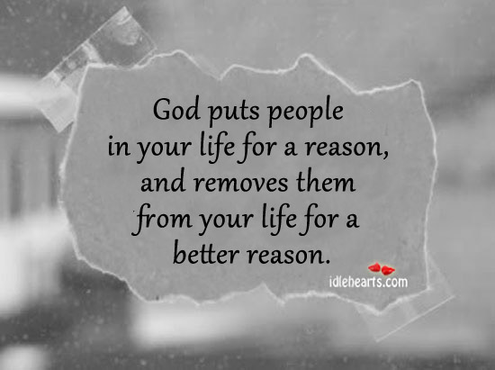 God puts people in your life for a reason Image