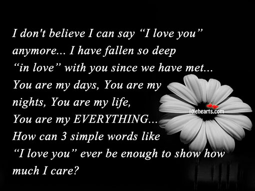 I don’t believe I can say “I love you” anymore. Image