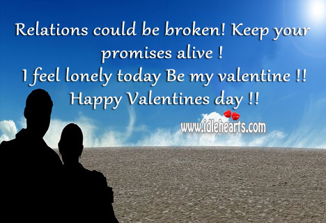 On valentine’s day keep your promises alive. Valentine’s Day Quotes Image