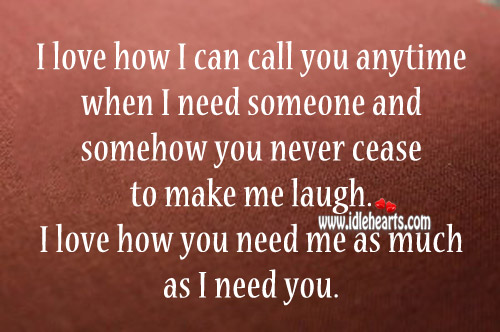 I love how you need me as much as I need you. Image