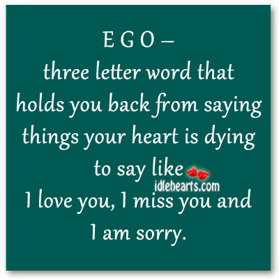 Three letter word that holds you back from saying Miss You Quotes Image