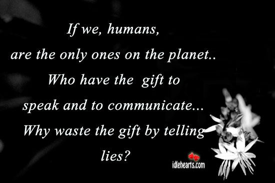 If we, humans, are the only ones on the planet Image