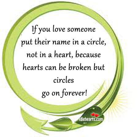 If you love someone put their name in a circle Image