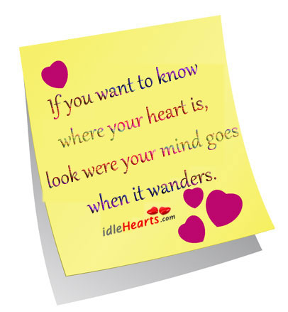 Heart follows mind. Image