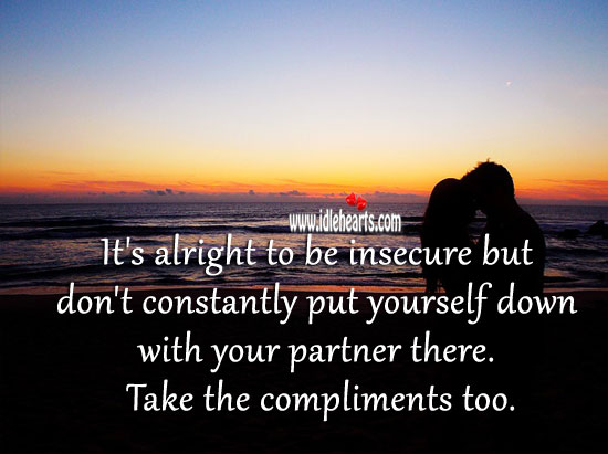 Don’t constantly put yourself down. Relationship Advice Image