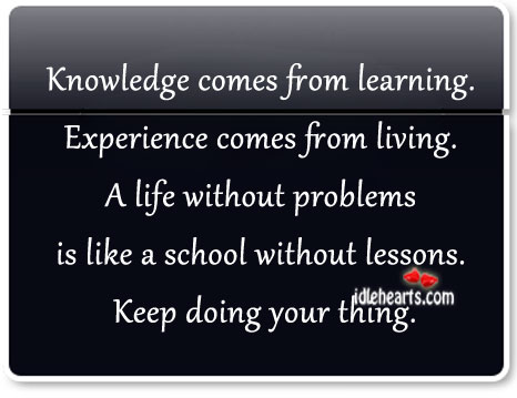 Knowledge comes from learning. Image