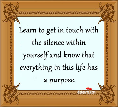 Learn to get in touch with the silence within Image
