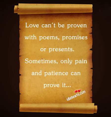 Love can’t be proven with poems Image