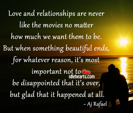 Love and relationships are never like the movies no matter Image