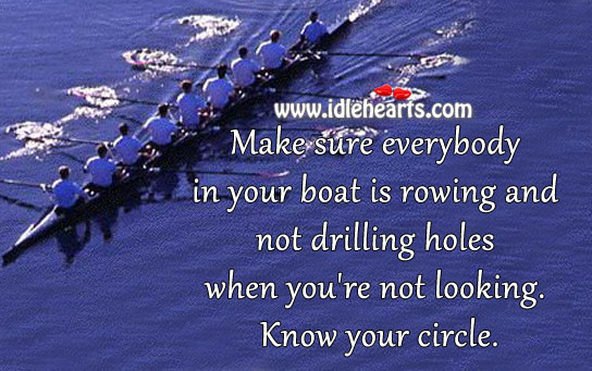 Know your circle. Image