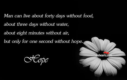 Man can live about forty day without food, about three Food Quotes Image