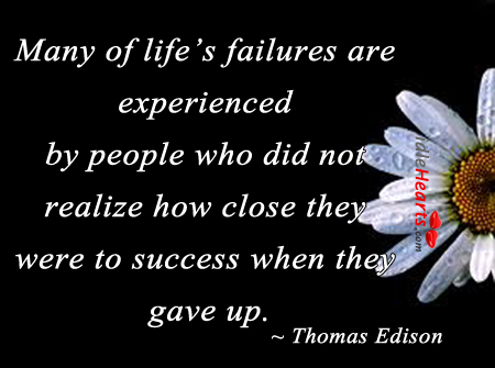 Many of life’s failures are experienced by people. Image