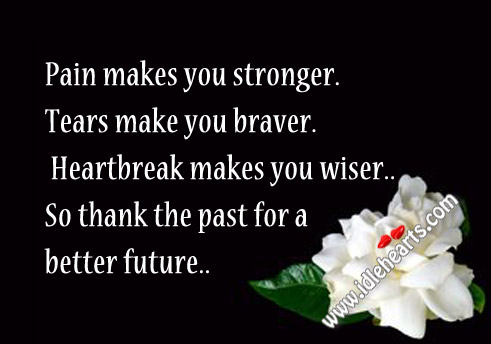 Thank the past for a better future.. 