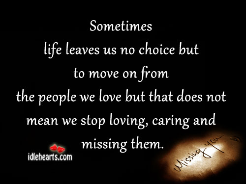 Sometimes life leaves us no choice but to move Image