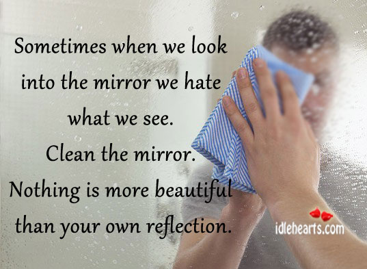 Sometimes when we look into the mirror we hate Hate Quotes Image
