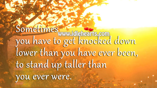 Stand up taller than you ever were. Image