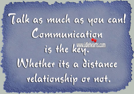 Talk as much as you can in a relationship. Image