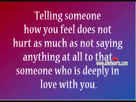Telling someone how you feel does not hurt Image