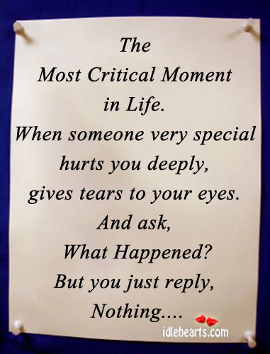 The most critical moment in life. Image