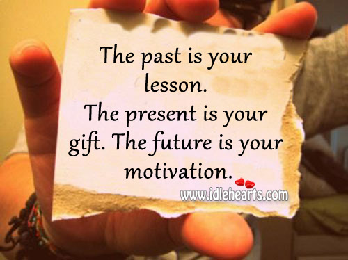 The present is your gift. Past Quotes Image