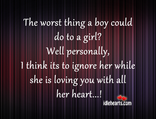The worst thing a boy could do to a girl? Image