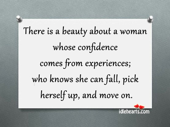 There is a beauty about a woman whose confidence… Confidence Quotes Image