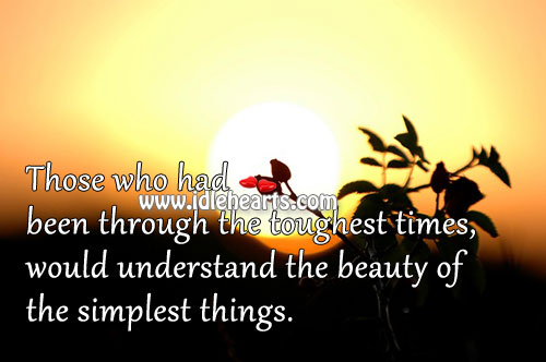 The real beauty is in simple things. Image