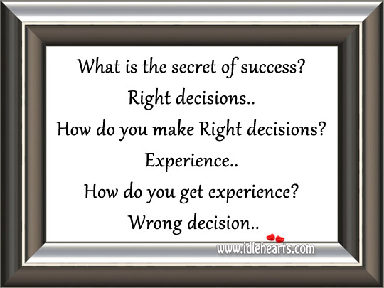 What is the secret of success? Image