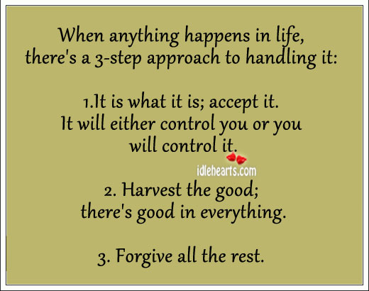A 3-step approach to handling life Image