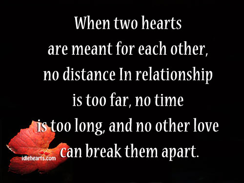 When two hearts are meant for each other True Love Quotes Image