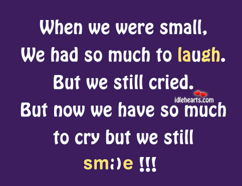 When we were small, we had so much to laugh Image
