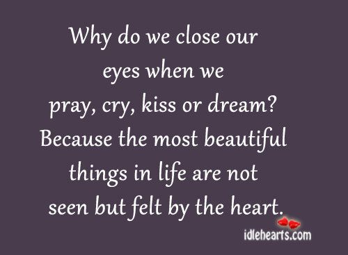 Why do we close our eyes when we. Image