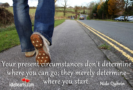 Your present circumstances don’t determine where you can go Nido Qubein Picture Quote